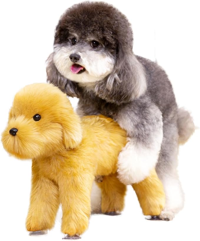 Male Dog Toy Silicone Simulation Humping Dog Toy, Pet Estrus Vent Puppy Toys for Male Estrus Dog Small Dogs Bulldog Teddy Dog, Pet Companion Brown 18cm/7.1in