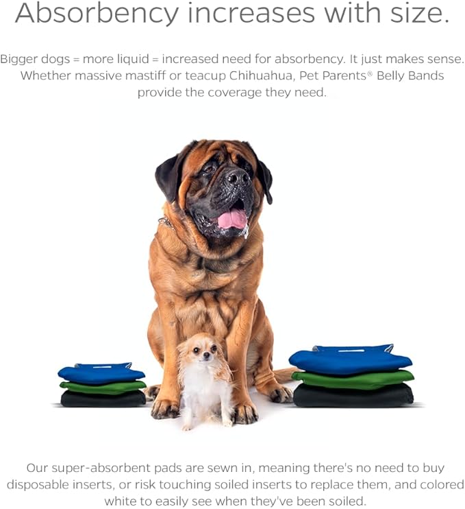 Pet Parents® Washable Belly Bands for Male Dogs (3pack) + Extendrs® of Durable Dog Diapers Male, Premium Male Dog Diapers & Dog Wraps (Medium, Gentlemen)