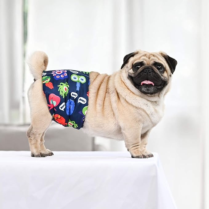 CuteBone Dog Belly Bands for Male Dogs Wraps Washable Doggie Diapers DM07L