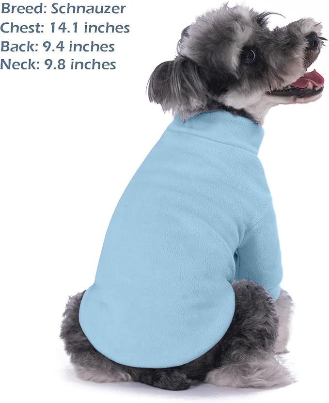 Dog Sweater, 3 Pack Dog Sweaters for Small Dogs Girl Boy, Ultra Soft Warm Puppy Clothes Dog Coat for Winter (Gray+Azure+Navy, Small)