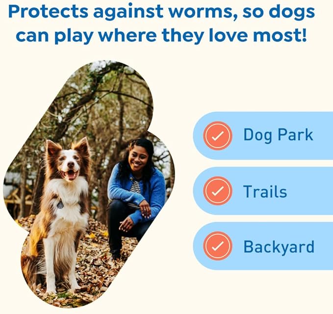 Interceptor Plus Prevention for Heartworm + 4 Other Worms for Dogs 25.1-50 lbs. | 6 Chews, 6-Month Supply
