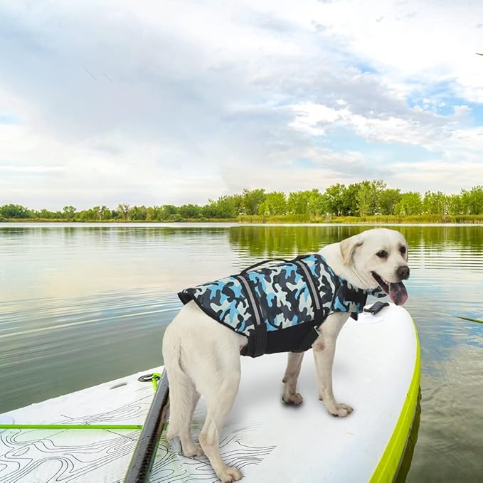 Doglay Dog Life Jacket, Dog Life Vest for Swimming Boating, Adjustable Puppy Life Jacket with Reflective Stripes, Superior Buoyancy Dog Swimming Vest for Small Medium and Large Dogs
