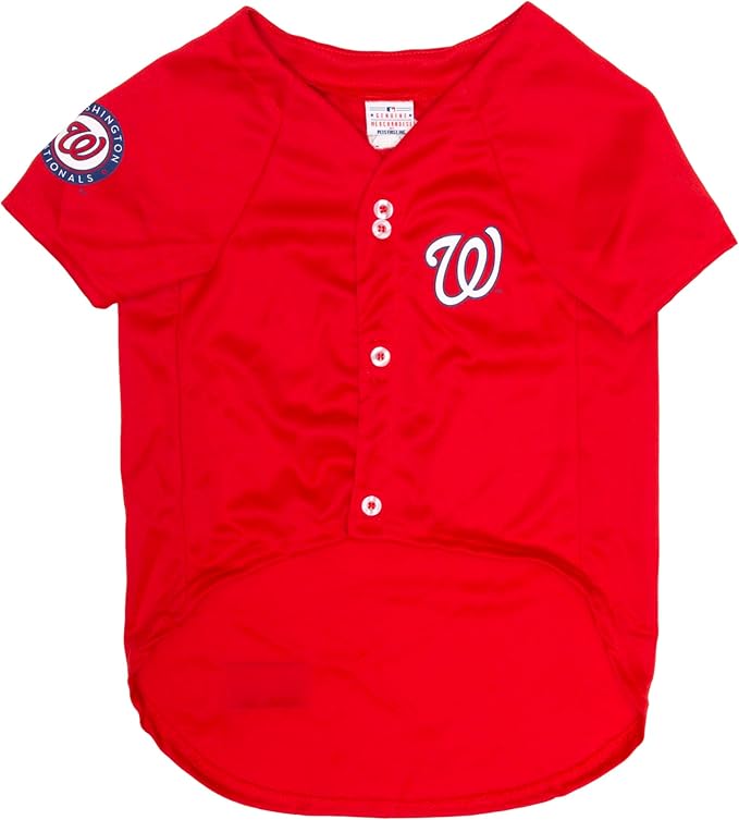 Official MLB Washington Nationals Pet Jersey for Dogs & Cats, Size X-Large - Stylish Baseball Jersey for Your Furry Fan- Show Off Team Spirit with The Perfect Fan Apparel Gear for Pet, Dog & Cat
