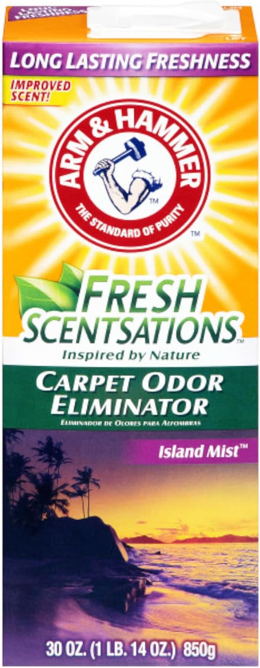 Fresh Scentsations Carpet Odor Eliminator, Island Mist, 30 oz Box