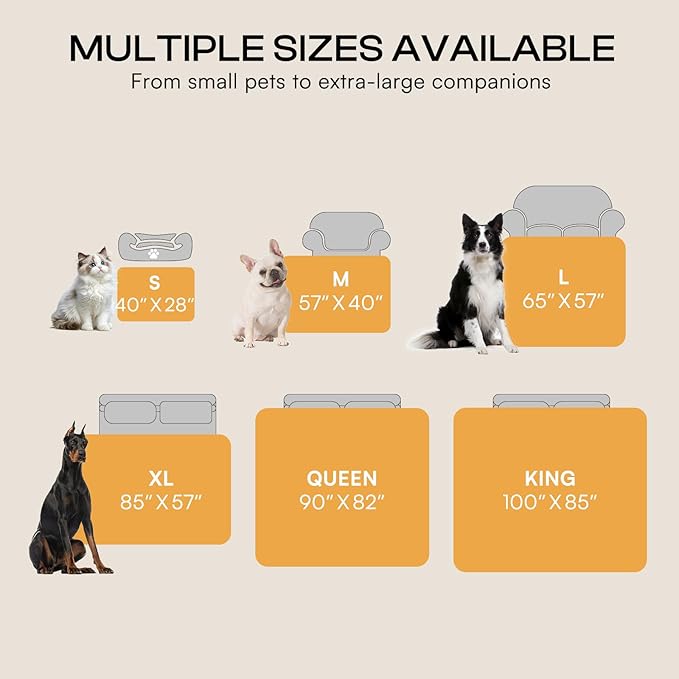Luciphia Waterproof Pet Blanket, Liquid Pee Proof Dog Blanket for Sofa Bed Couch, Reversible Sherpa Fleece Furniture Protector Cover for Small Medium Large Dogs Cats, Dark Gray Large（65" x 57"）