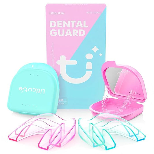 Anti Grinding Guard, Mouth Guard for Grinding Teeth at Night, 2 Color Night Guards for Teeth Grinding, Mouth Guard for Sleeping, Mouthguards for Grinding of Teeth, 4 Pcs/2 Sizes