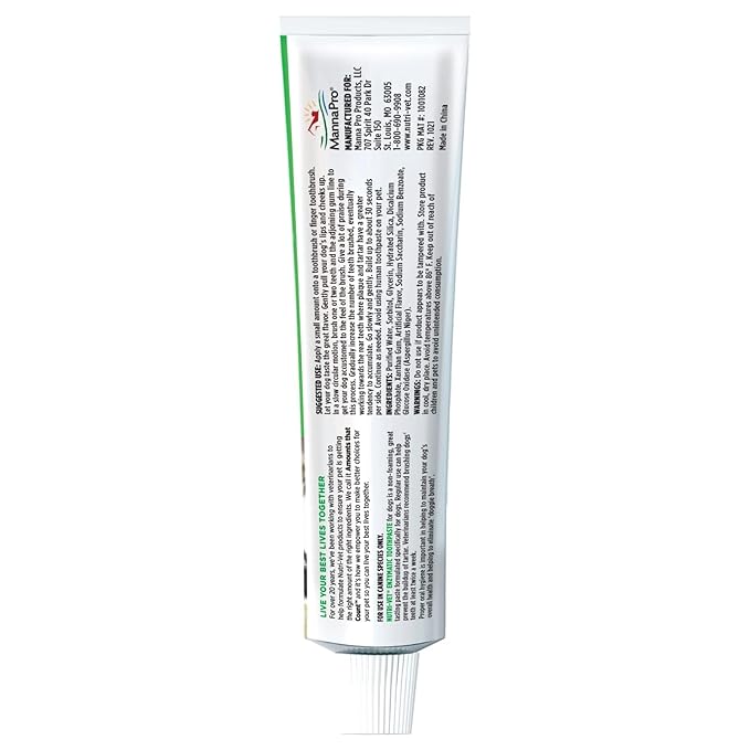 Nutri-Vet Enzymatic Dog Toothpaste, Plaque Remover for Teeth, Dog Breath Freshener, Tooth Whitening, Puppy Essentials, Made in The USA, Non-Foaming Chicken Flavor, 2.5 oz (Pack of 2)