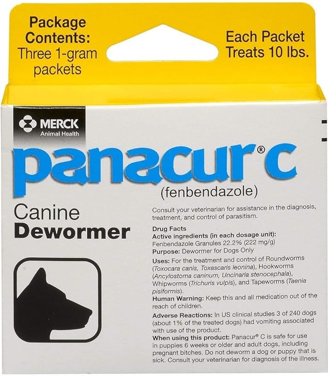 Panacur C - up to 10 lbs - 1 gm