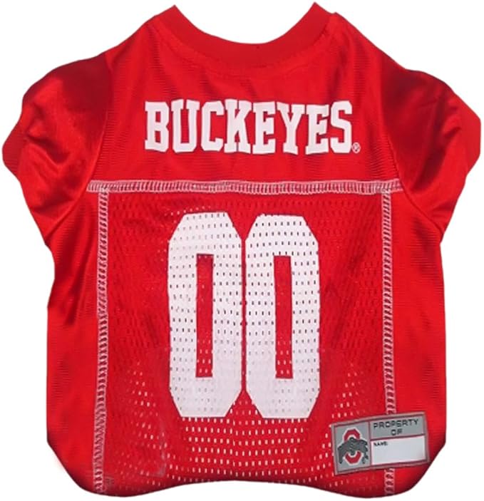 NCAA Dog Jersey, X-Small, Ohio State University Buckeyes