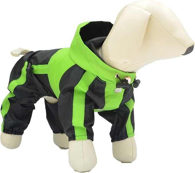 Pet Clothing Rain Coat Waterproof Nylon Pets Raincoat Rain Jacket Adorable Hoodie Perfect For Small Dog Breed Female Male Dog Red Green Color (M, Green)