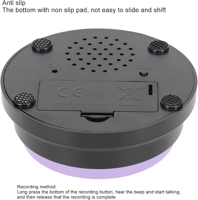Dog Buttons for Communication,Voice Recording Button,Dog Communication Buttons Educational Recordable Dog Talking Button for Cat,Puppy,Pet Trainin 30 Second Voice Recording (Purple)