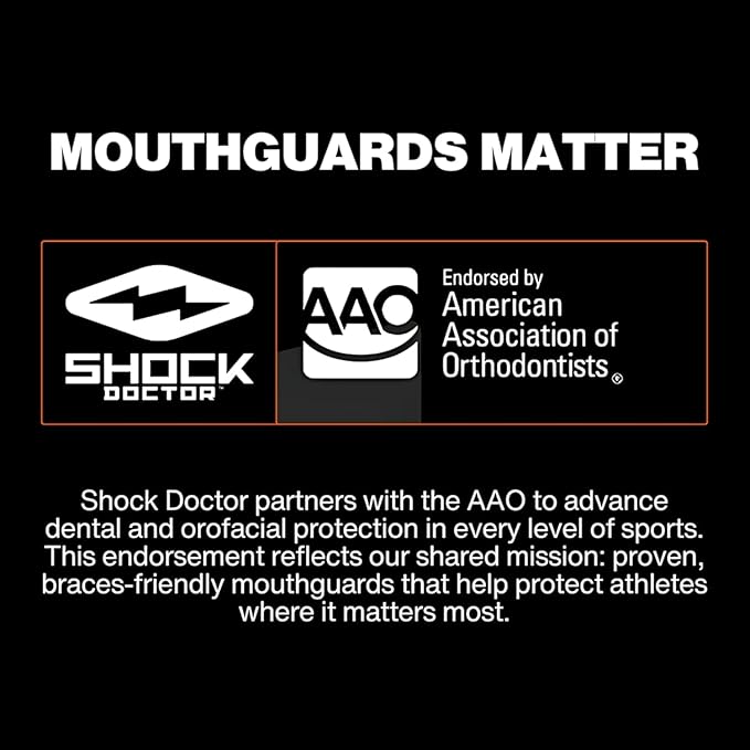 Double Braces Strapless Mouth Guard, Blue, Adult