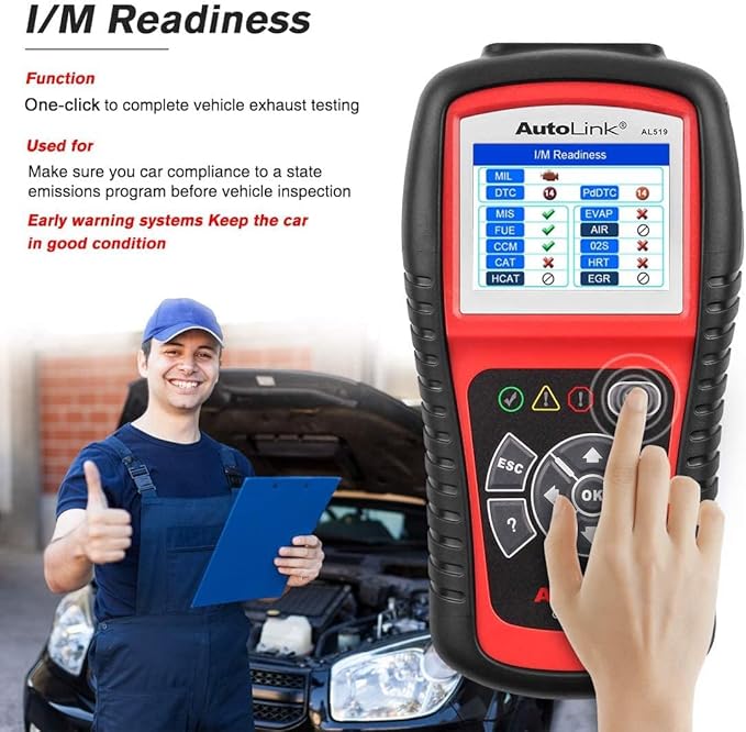 Autel AL519 OBD2 Scanner, 2026 Newer Professional Mechanic OBDII & CAN Car Diagnostic Code Reader Tool for Check Engine Light, One-Click Smog Check, DTCs Lookup, Upgraded Ver. of AL319/ MS309