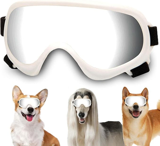 Dog Sunglasses,Doggles Anti-UV Protection, Pet Sunglasses with Adjustable Strap, Suitable for Motorcycle Car Driving Bike Riding Hiking Swimming Wind Dust Fog Dog Eye Protection