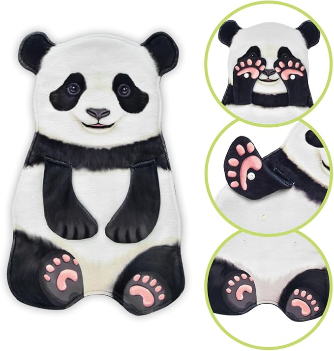 Panda Funny Hand Towels for Bathroom Kitchen Decor Animal Towel Decorative Hanging Washcloths Face Towels Super Absorbent Soft Housewarming Funny Gifts Dog Lovers for Women (Panda)
