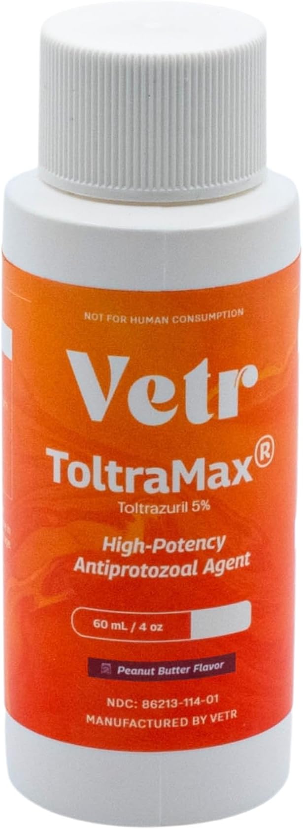 Toltrazuril 5.0% for Horses, Dogs, Cats, 60mL/2 Ounce, for Non-Food Chain Animals, Peanut Butter
