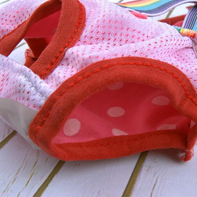 Dog Sanitary Diaper Polka Dot Striped Female Dog Sanitary Panties Cute Compatible with Outdoor Polka Dot Pink XXS