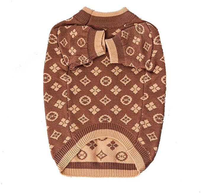 Luxury Dog Sweater – Soft Knit Designer Pet Outfit for Small Dogs & Puppies, XS–L, Stylish Warm Clothing for Yorkies, Chihuahuas, Dachshunds, Maltese, French Bulldog
