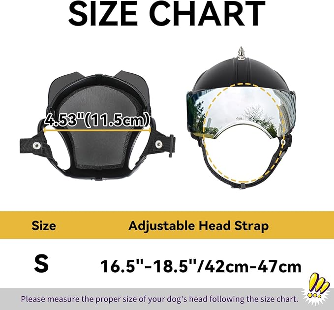 PETLESO Small Dog Helmet, Pet Motorcycle Helmet with Ear Holes, Adjustable Pet Safety Hat with Flip-Up Silver Visor, Small-Medium Puppy Heads Protection, Spiked