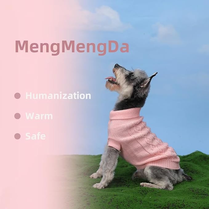 Small Dog Sweater, Soft Knit Pet Clothes for Spring Transition, Lightweight Puppy Outfit for Chihuahua, Yorkie, Extra Small Dogs; Stylish Doggy Apparel for Morning Walks (Pink, XS)
