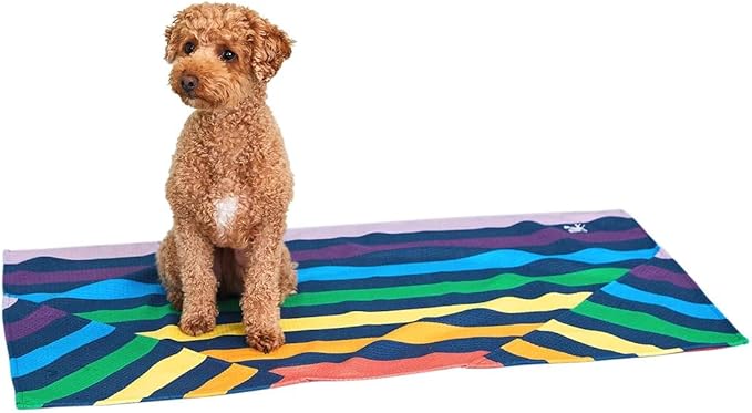Dock & Bay Customized Pet Towel - Super Absorbent & Quick Drying Dog Towels with Bag - 100% Recycled - Pups with Pride - Medium