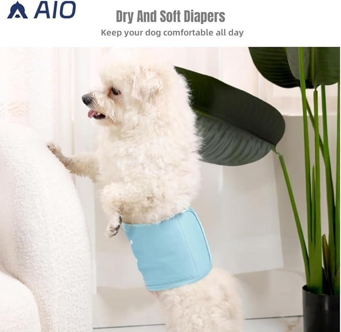 Washable Reusable Dog Diapers Male Breathable Belly Bands with Nappy in Summer Washable Reusable Dog Male Wraps L (3 Pack)