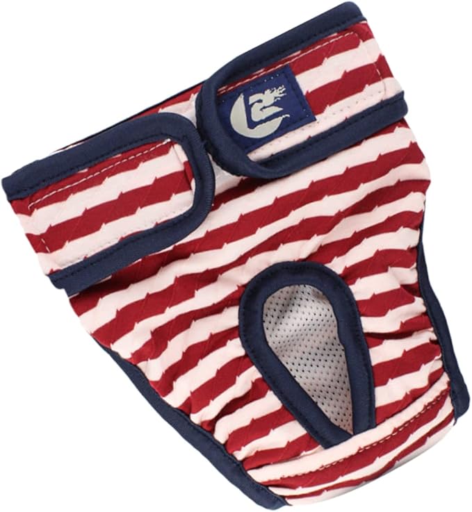 SUPVOX Dog Diapers Puppy Diapers for Female Dogs Menstruation Underwear Stripe Pattern Comfortable Cotton Red Size