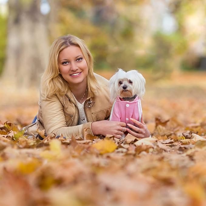 Dog Hoodie Security Clothes 4 Legs Jumpsuit Sweatshirt Hoodies Soft & Warm Dog Outfit Pullover Dog Winter Clothes Sweater for Small Medium Large Dogs Cats (Pink, X-Large)
