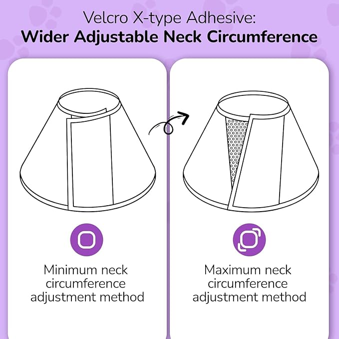 Dog Cone Soft Surgery Dog Cone Collar - Adjustable Long Foldable Comfortable for Recovery Alternative Prevent Biting Stop Licking Wound Small Medium Large Dogs (Strawberry Red, S)