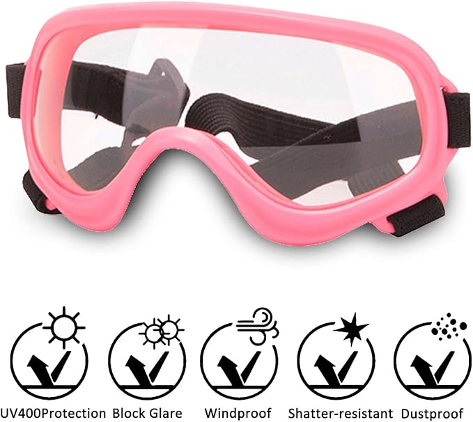 Dog Sunglasses,Doggles Anti-UV Protection, Pet Sunglasses with Adjustable Strap, Suitable for Motorcycle Car Driving Bike Riding Hiking Swimming Wind Dust Fog Dog Eye Protection