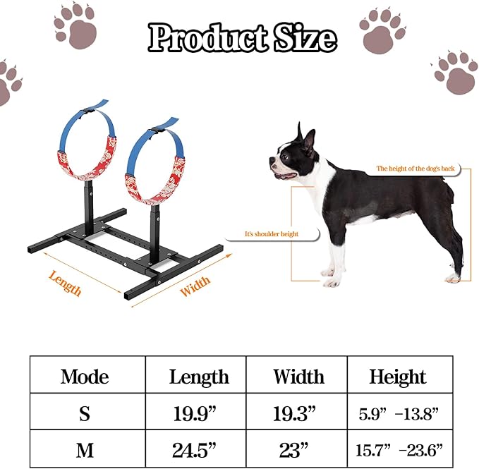 Adjustable Dog Breeding Stand, Dog Bathing Station, Pet Fixed Bracket Dog, Small Dogs Stand for Breeding, Bathing and Trimming, Black