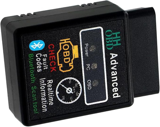 Car OBD2 Bluetooth Diagnostic Tool, Wireless Reset and Clear Fault Codes Device, OBDII Engine Light Eliminates Scanner with Exclusive App, Universal for iOS & Android & Windows (Black)