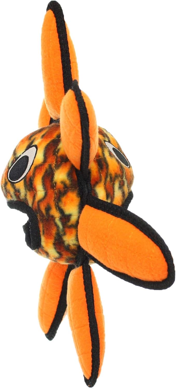 TUFFY® - World's Tuffest Soft Dog Toy - Alien - Multiple Layers. Made Durable, Strong & Tough. Interactive Play (Tug, Toss & Fetch). Machine Washable & Floats. (Ball Fire Flower, Large 2 Pack)