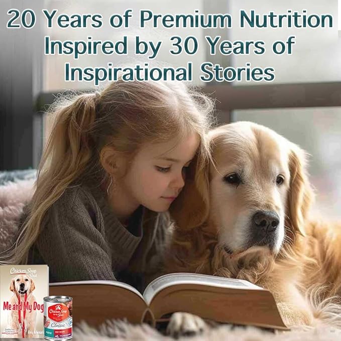 Chicken Soup For The Soul Pet Food Classic Wet All Stages Dog Food, Beef Pate, 13 Ounce Can (Pack of 12), Soy Free, Corn Free, Wheat Free, Canned Dog Food Made with Real Ingredients