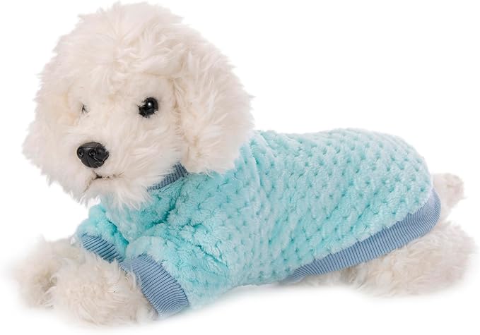Dog Sweater, 3 Pack Dog Sweaters for Small Medium Dogs or Cat, Warm Soft Flannel Pet Clothes for Dogs Girl or Boy, Dog Shirt Coat Jacket (XX-Large, Grey+Navy+Sky Blue)