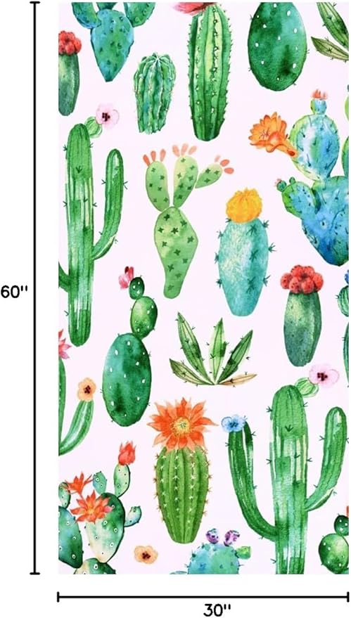 LIVILAN Cactus Beach Towel Blanket, Oversized Microfiber Pool Bath Swim Towel for Toddler Girls, Thin Absorbent Quick Dry and Sand Free Beach Towel, Cactus Gifts 30x60