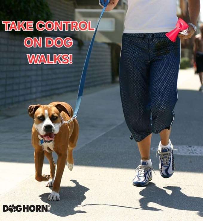DogHorn XL Air Horn for Dogs. Stop Aggressive Dogs, Scare Coyotes, Bear, & Other Wild Animals! Effective Training Tool & Outdoor Safety Alarm for Hiking, Biking, Camping, Boating, & More! (Pack of 1)