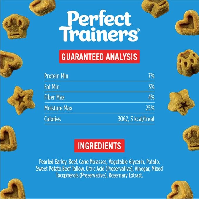 Blue Dog Bakery Perfect Trainers, Mini Dog Training Treats, Soft & Chewy, Made w/USA Beef, Healthy Treats, All Natural, Extra Small, 6 oz (Pack of 8)