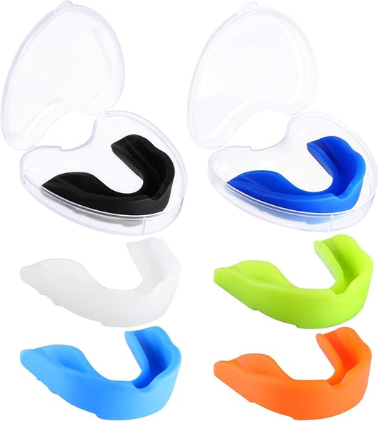 BBTO 6 Pcs Youth Kids Mouth Guard for Sports, Boys Girls Mouth Guard with Case, Mouthguard for Wrestling Boxing Basketball Hockey Football