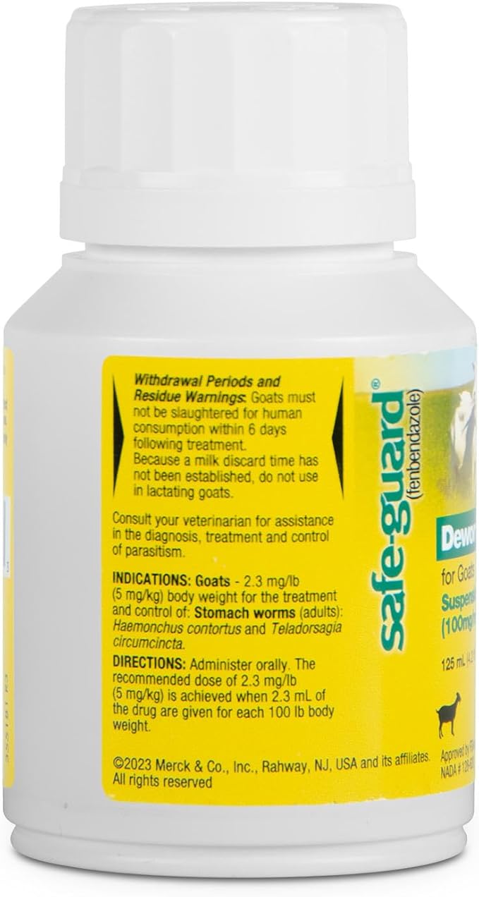 Safe-Guard (Fenbendazole) Dewormer Liquid 125ml