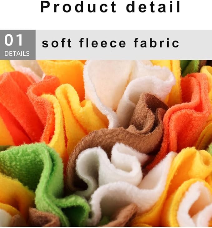 Snuffle Mat for Dogs & Puppies, Interactive Dog Puzzle Toys for Boredom & Anxiety Relief, Washable Slow Feeder Dog Bowl Mat, Non-Slip Foraging Enrichment Training Pad for All Breeds, 20.47“x18.11