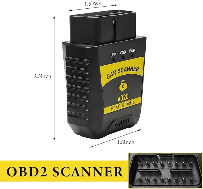 Bluetooth OBD2 Scanner, Auto Diagnostic Scan Tool to Clear/Reset Vehicle Engine Error Code, OBD II Wireless Diagnostic Code Reader with Exclusive App for Vehicles After 1996