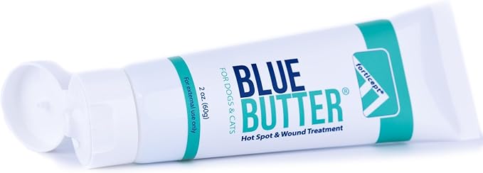 Forticept Blue Butter – Hot Spot Treatment for Dogs & Cats, Wound and Skin Care Infections, Cuts, Rashes Gel Veterinary Strength Topical Ointment 2oz