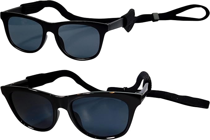 G006 Dog Pet 80s Costume Sunglasses Prop Photoshoot Medium Breeds 20-40 lbs (2-Pack Black+ Matte Black)