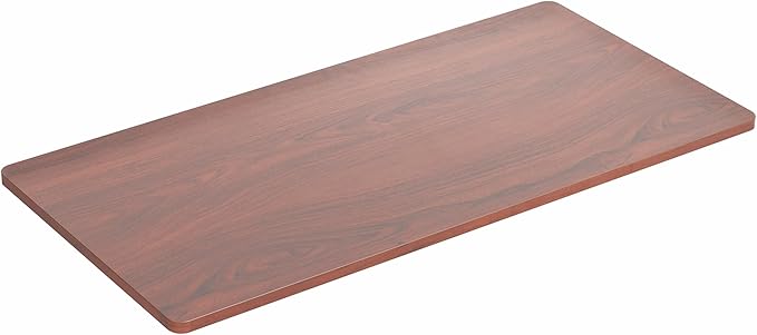 VIVO Universal 55 x 28 inch Solid One-Piece Table Top for Standard and Sit to Stand Height Adjustable Home and Office Desk Frames, Dark Walnut, DESK-TOP55-28D