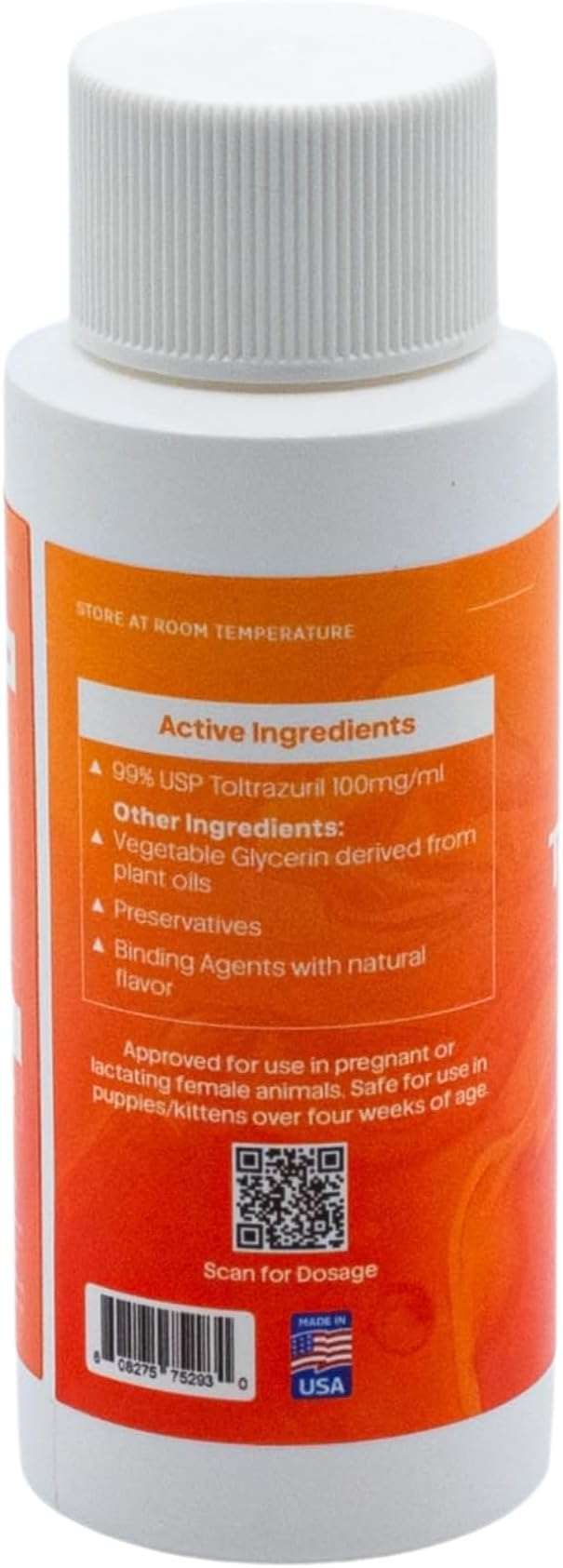 Toltrazuril 10.0% for Horses, Dogs, Cats, 60mL/2 Ounce, for Non-Food Chain Animals, Peanut Butter