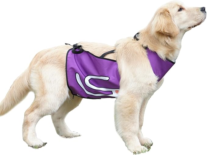 Dog Belly Band Waterproof Protector Vest for Female Dogs in Heat Soft Inner Fluff Reusable Apron Purple XX-Large