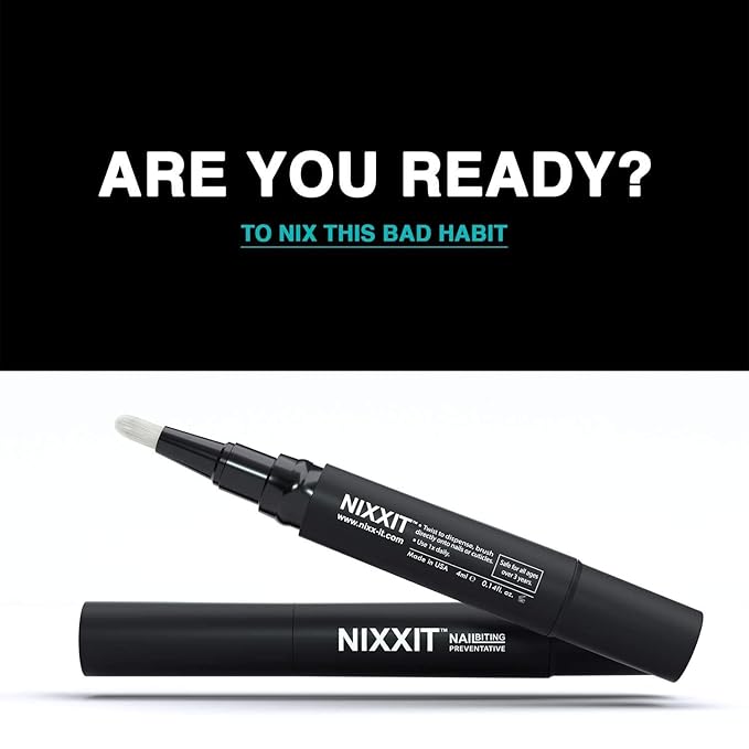 NIXXIT Nail Biting Treatment for Children and Adults - Stop Nail Biting Pen and Thumb Sucking for Adults & Kids - Non Glossy Bitter Taste - Safe & Effective Solution - USA Made
