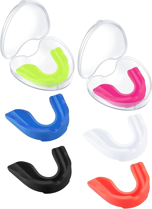 BBTO 6 Pcs Youth Kids Mouth Guard for Sports, Boys Girls Mouth Guard with Case, Mouthguard for Wrestling Boxing Basketball Hockey Football