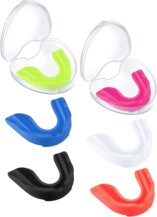 BBTO 6 Pcs Youth Kids Mouth Guard for Sports, Boys Girls Mouth Guard with Case, Mouthguard for Wrestling Boxing Basketball Hockey Football
